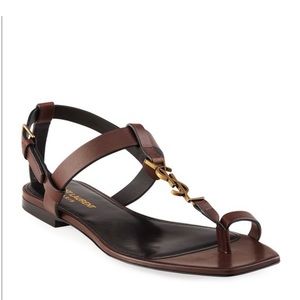 Saint Laurent Cassandra toe ring YSL sandals